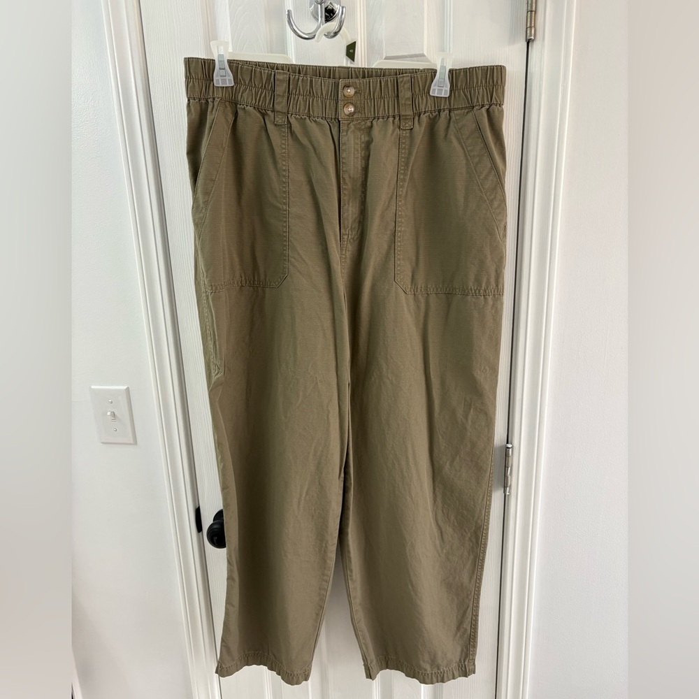 Madewell Green Wide-Leg Pants